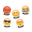 Tarjetitas redondas Emoticones 20u Pers